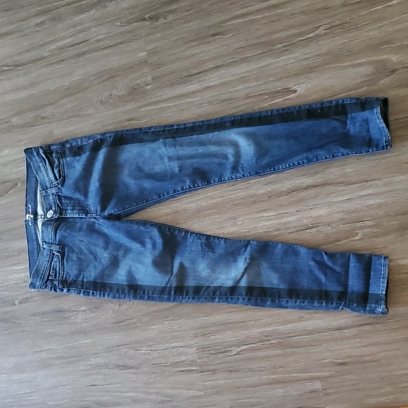 7 for all mankind Gwenevere medium wash side stripe skinny jeans - Picture 1 of 5